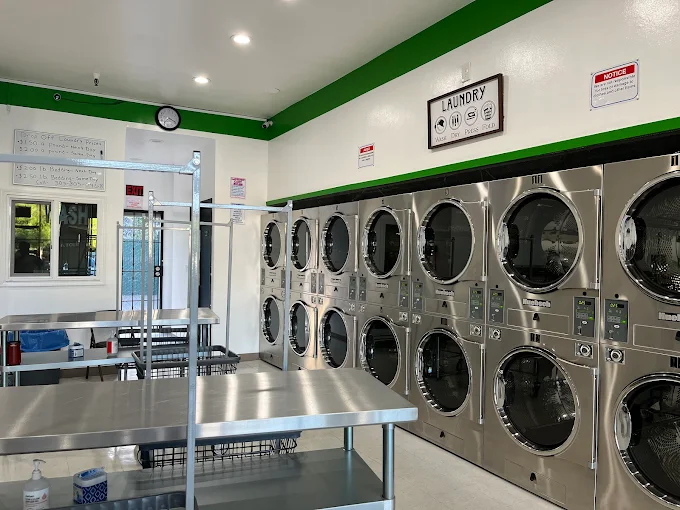 Interior view with stacked dryers